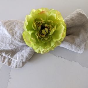 Set of 6 - Pier 1 Peony Napkin Rings